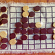Cookies as game pieces on game board